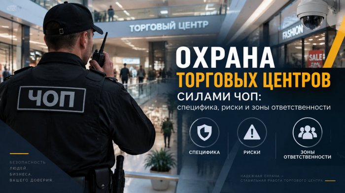 Охрана торговых центров силами ЧОП: специфика, риски и зоны ответственности
